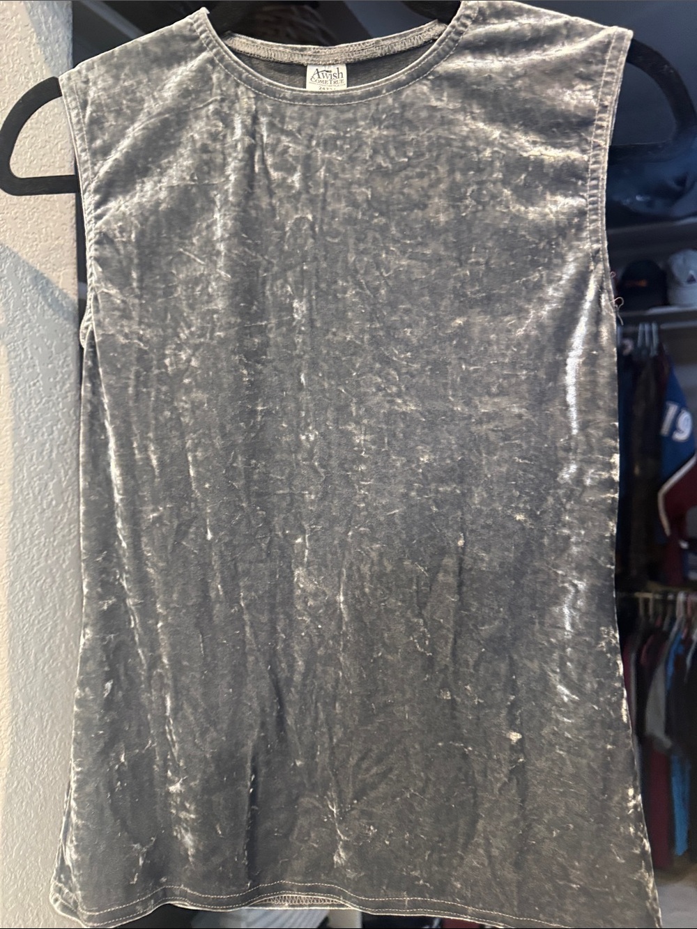 Wish Gray Crushed Velvet Dance Costume Top